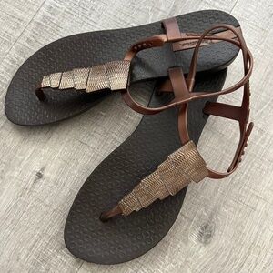 Ipanema Bronze T-Bar Sandals